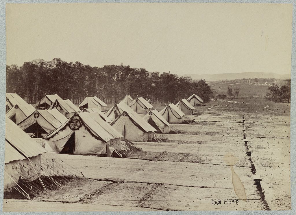 Camp Letterman located in Gettysburg after the battle